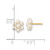 Image of 7.94mm 14K Yellow Gold 2-3mm White Button Freshwater Cultured Pearl Flower Earrings