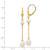 Image of 49.56mm 14K Yellow Gold 5-7mm White Rice Freshwater Cultured Pearl Leverback Earrings