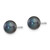 Image of 6-7mm 14k White Gold 6-7mm Black Button Freshwater Cultured Pearl Stud Post Earrings