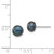 Image of 6-7mm 14k White Gold 6-7mm Black Button Freshwater Cultured Pearl Stud Post Earrings