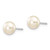 Image of 6-7mm 14k White Gold 6-7mm White Button Freshwater Cultured Pearl Stud Post Earrings