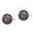 Image of 8-9mm 14k White Gold 8-9mm Black Button Freshwater Cultured Pearl Stud Post Earrings