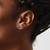 Image of 8-9mm 14k White Gold 8-9mm Black Button Freshwater Cultured Pearl Stud Post Earrings