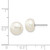 Image of 8-9mm 14k White Gold 8-9mm White Button Freshwater Cultured Pearl Stud Post Earrings