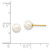 Image of 5-6mm 14K Yellow Gold 5-6mm White Round Freshwater Cultured Pearl Stud Post Earrings