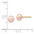 Image of 6-7mm 14K Yellow Gold 6-7mm Pink Button Freshwater Cultured Pearl Stud Post Earrings
