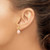Image of 16mm 14K Yellow Gold 7-8mm Pink Rice Freshwater Cultured Pearl Dangle Post Earrings