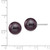 Image of 10-11mm 14k White Gold 10-11mm Black Round Freshwater Cultured Pearl Stud Post Earrings