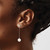Image of 46mm 14k White Gold 7-8mm White Round Freshwater Cultured Pearl Dangle Post Earrings
