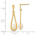 Image of 29mm 14K Yellow Gold 5-6mm White Rice Freshwater Cultured Pearl Dangle Post Earrings