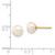 Image of 6-7mm 14K Yellow Gold 6-7mm White Button Freshwater Cultured Pearl Stud Post Earrings