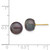 Image of 8-9mm 14K Yellow Gold 8-9mm Black Button Freshwater Cultured Pearl Stud Post Earrings