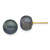 Image of 8-9mm 14K Yellow Gold 8-9mm Black Button Freshwater Cultured Pearl Stud Post Earrings