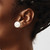 Image of 10k White Gold 12-13mm White Button Freshwater Cultured Pearl Stud Post Earrings
