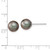 Image of 8-9mm 14k White Gold 8-9mm Black Round Saltwater Cultured Tahitian Pearl Post Earrings