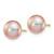 Image of 7-8mm 14K Yellow Gold 7-8mm Purple Button Freshwater Cultured Pearl Stud Post Earrings