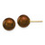 Image of 9-10mm 14K Yellow Gold 9-10mm Coffee Round Freshwater Cultured Pearl Stud Post Earrings