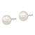 Image of 8-9mm Majestic Sterling Silver Rhodium-plated 8-9mm White Simulated Pearl Stud Earrings