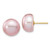 Image of 11-12mm 14K Yellow Gold 11-12mm Purple Button Freshwater Cultured Pearl Stud Post Earrings Image of 11-12mm 14K Yellow Gold 11-12mm Purple Button Freshwater Cultured Pearl Stud Post Earrings