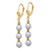 41.45mm 14K Yellow Gold 5-6mm Grey Semi-round Freshwater Cultured Pearl Leverback Earrings