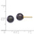 7-8mm 14K Yellow Gold 7-8mm Round Black Saltwater Akoya Cultured Pearl Stud Post Earrings