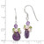 Image of 37mm Sterling Silver Amethyst, Peridot & Peach Freshwater Cultured Pearl Dangle Earrings
