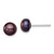 Image of 5-6mm Sterling Silver Polished 5-6mm Black Freshwater Cultured Pearl Button Post Earrings