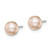 Image of 6-7mm Sterling Silver Rhodium-plated 6-7mm Pink Freshwater Cultured Button Pearl Earrings