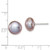 Image of 10-11mm Sterling Silver Rhodium-plated 10-11mm Grey Freshwater Cultured Button Pearl Earrings