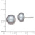 Image of 11-12mm Sterling Silver Rhodium-plated 11-12mm Grey Freshwater Cultured Button Pearl Earrings