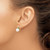 Image of 20.15mm 14K Yellow Gold 8-8.5mm White Round Freshwater Cultured Pearl Emerald Leverback Earrings