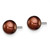 Image of 5-6mm Sterling Silver Rhodium-plated 5-6mm Brown Freshwater Cultured Button Pearl Stud Earrings