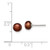 Image of 5-6mm Sterling Silver Rhodium-plated 5-6mm Brown Freshwater Cultured Button Pearl Stud Earrings
