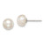 Image of 8-8.5mm Sterling Silver Rhodium-plated 8-9mm White Freshwater Cultured Button Pearl Stud Earrings