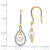 Image of 34mm 14K Yellow Gold 6-7mm White Round Freshwater Cultured Pearl .02ctw Diamond Dangle Earrings