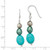 43mm Sterling Silver Simulated Turquoise, Grey & Green Freshwater Cultured Pearl Dangle Earrings