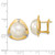 Image of 12-13mm 14K Yellow Gold 12-13mm White Cultured Saltwater Mabe Pearl .06ctw Diamond Omega Back Earrings