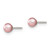 Image of 3-4mm Sterling Silver Rhodium-plated 3-4mm Purple Round Freshwater Cultured Pearl Post Stud Earrings