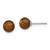 Image of 6-7mm Sterling Silver Rhodium-plated 6-7mm Coffee Round Freshwater Cultured Pearl Post Stud Earrings