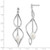 Image of 63.5mm Sterling Silver Rhodium-plated 7-8mm White Rice Freshwater Cultured Pearl Post Dangle Earrings