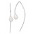 Image of 54.25mm Sterling Silver Rhodium-plated Polished White 8-9mm Freshwater Cultured Pearl Threader Earrings