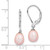 Image of 27.65mm Sterling Silver Rhodium-plated Polished Pink 7-8mm Freshwater Cultured Pearl Leverback Dangle Earrings