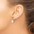 Image of 20mm Sterling Silver Rhodium-plated Citrine and 7-8mm Freshwater Cultured Pearl Teardrop Dangle Post Earrings