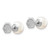 Image of 9mm Sterling Silver Rhodium-plated Polished White 8-9mm Simulated Pearl & CZ Hexagon Reversible Post Earrings