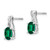 Image of 13.6mm 14K White Gold Created Emerald and Diamond Earrings EM4235-CEM-006-WA