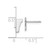 Image of 9mm 14k White Gold Vermont State Earrings