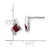 Image of 10mm 14K White Gold Cushion Created Ruby and Diamond Earrings