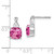Image of 13mm 14K White Gold Checkerboard Created Pink Sapphire and Diamond Earrings