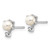 7mm 14K White Gold Diamond and Freshwater Cultured Pearl Birthstone Earrings