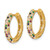 Image of 18mm Prizma Sterling Silver Gold-tone White and Colorful CZ Small Hinged Hoop Earrings